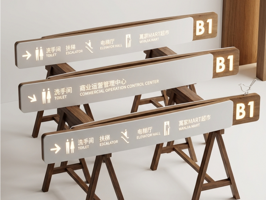 深圳某商场地下停车场指示牌工程